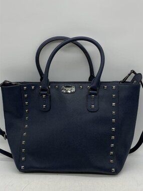 Michael Kors Studded Dark Blue Crossbody Bag
